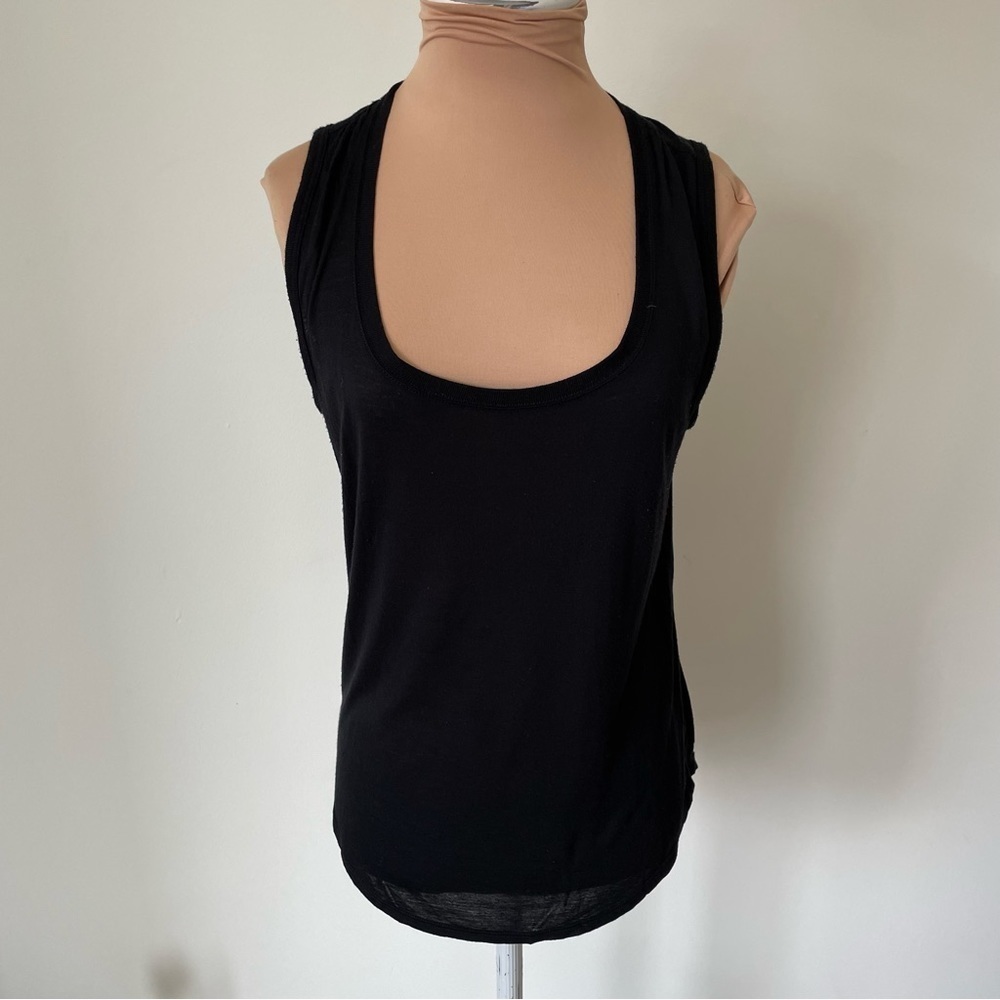 ATM Anthony Thomas Melillo Black Scoop Neck Light Weight Tank Top EUC Size Small